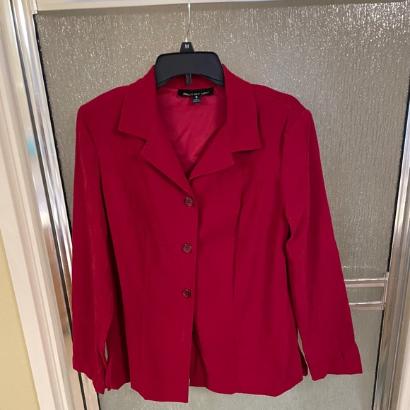 Briggs New York Jackets & Blazers - NWOT Briggs New York Red Shirt Jacket,Size 8, VINTAGE